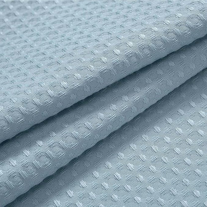 River Dream Heavyweight No Hooks Required Dotted Waffle Weave Shower Curtain with Snap in Liner - 71W x 74H,Hotel Grade,Spa Like Bath Curtain,Blue