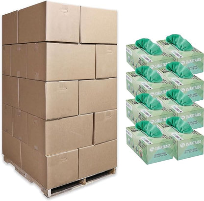 Arkwright Smart Rags in Box - (Pallet of 8000) Lint Free, Large Microfiber Cleaning Cloth, Scratch & Streak-Free, Dispensable Wash Towels for Cars, Kitchen, and Window Glass, 16 x 16 in, Green