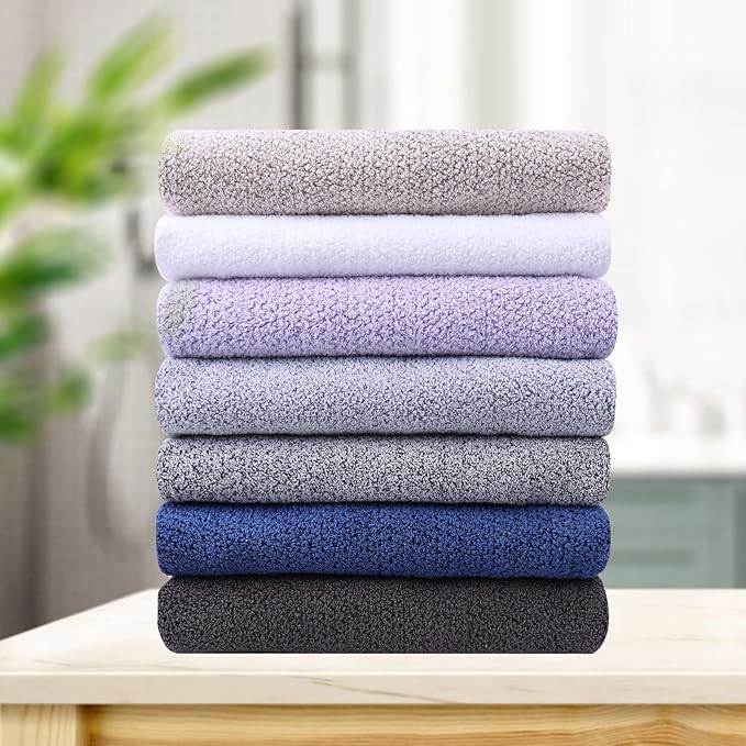 Everplush Diamond Collection Oversized Bath Towel – 2 Pieces, Super Soft & Highly Absorbent, Quick-Drying & Extra Large. Perfect for Bathroom, Pool, Swimming Use(Lavender, 30" x 56" 2PK)
