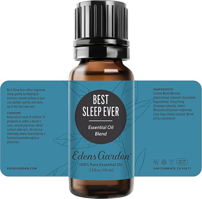 Edens Garden Best Sleep Ever Essential Oil Blend- 100% Pure Premium Grade, Undiluted, Natural, Therapeutic, Aromatherapy, The Best for Diffusing, Skin, Candle, Humidifiers 10 ml (.33 fl oz)