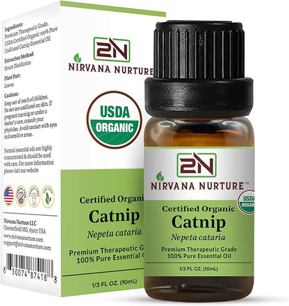 Catnip Essential Oil USDA Certified Organic, 100% Pure Natural Premium Grade, Undiluted