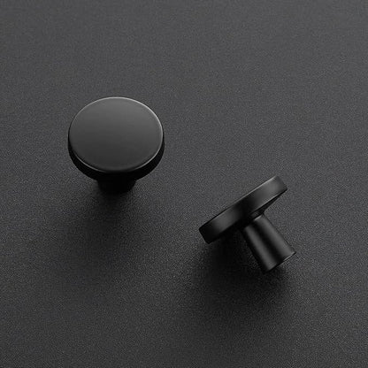 Ravinte 30 Pack Drawer Pulls 1-1/4 Inch Kitchen Cabinet Knobs Solid Round Dresser Drawer Knobs Matte Black Dresser Knobs Drawer Knobs Simple Cabinet Hardware for Cupboard Drawer Pulls