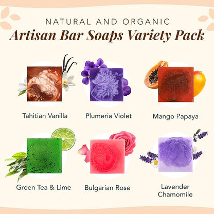 Saavy Naturals Artisan Soap Pack (6 Square Pack)