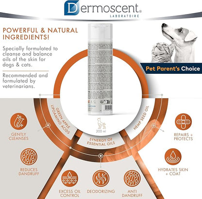 Essential 6 Sebo Shampoo for Dogs, Cats & Pets | 100% Natural, Soap-Free Formula, Reduces Odours, Controls Dandruff, and Enhances Coat Shine, Gentle on Oily Skin