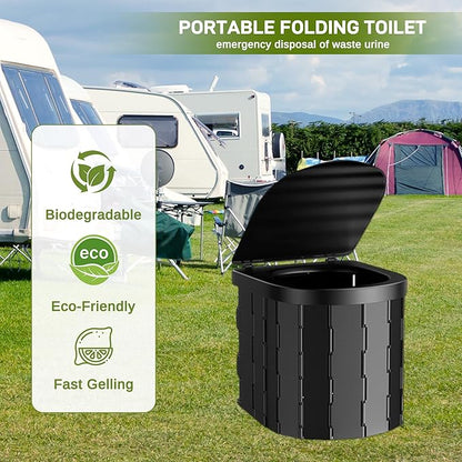 Portable Camping Shower, Pop Up Privacy Tent Kit with LED Light and Foldable Toilet, 6000mAh LCD Screen Shower Pump, Filtered Shower Heads & 5.3 Gallons Bucket, Outdoor Shower for Hiking, Travel, Car
