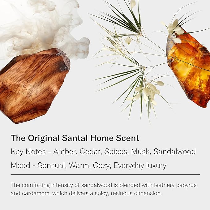 AromaTech Santal Premium Aroma Oil – Inviting & Versatile Home Fragrance with Notes of Sandalwood, Leathery Papyrus & Cardamom for Scent Diffusers, Cold-Air and UltraSonic Scent Machines – 60 mL