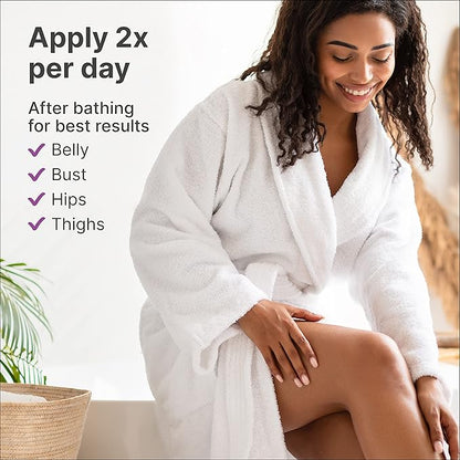 TriLASTIN Maternity Stretch Mark Cream - Hypoallergenic Pregnancy Safe Skin Care - Silicone Scar Cream for Stretch Mark Prevention - Shea Butter Belly Butter Hydration - 4 Oz, Pack of 3