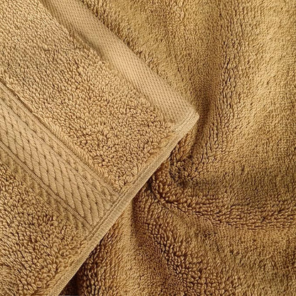 BLUENILEMILLS Madison Egyptian Cotton Towels, Towel Set for Bathroom, Shower, Hotel, Plush, 800 GSM, Highly Absorbent and Ultra-Soft Towels, Bath Essentials, 8 Piece Assorted Towel Set, Toast