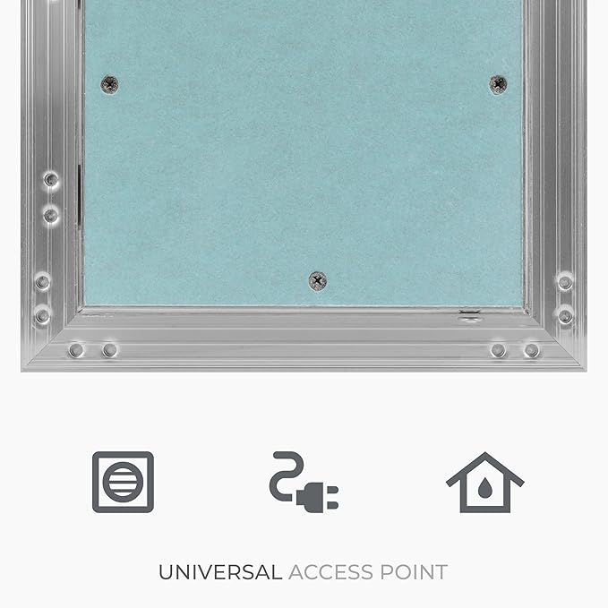 10" x 10" Drywall Access Panel – Waterproof Aluminum Frame Gypsum Hatch – Wall & Ceiling Inspection Door – Easy Install Removable Cover for Plumbing, Electrical, Utility & Ventilation Access