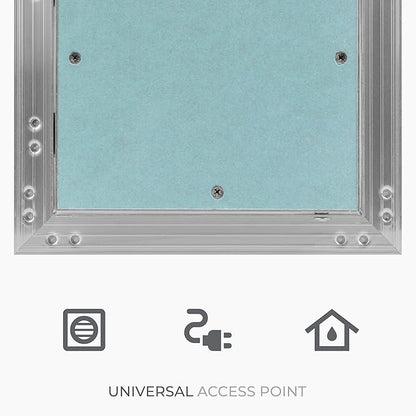 10" x 10" Drywall Access Panel – Waterproof Aluminum Frame Gypsum Hatch – Wall & Ceiling Inspection Door – Easy Install Removable Cover for Plumbing, Electrical, Utility & Ventilation Access