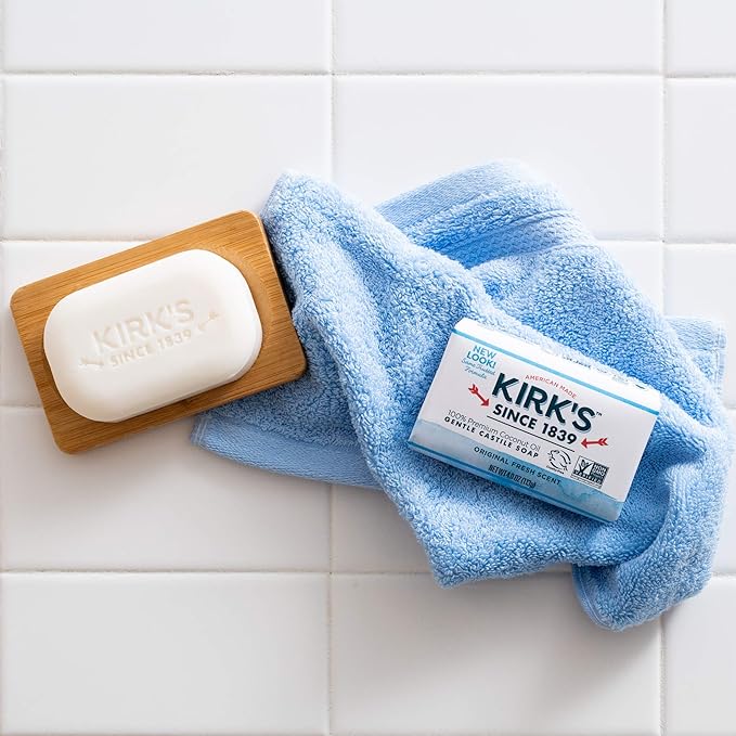 Kirk's Original Coco Castile Bar Soap Original Fresh Scent 4 Ounces (Pack of 10)