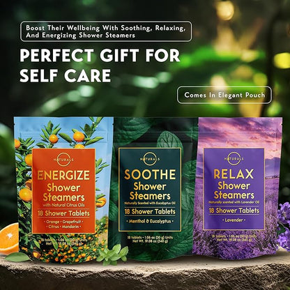 Shower Steamers Aromatherapy - Birthday Gifts for Women - Shower Bombs Aromatherapy, Spa Day Essentials, Relaxation Spa Gifts - Self Care Unique Gifts for Women and Men (Lavender 18 Count)