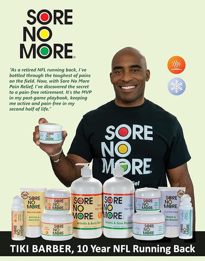 Sore No More Warm Arthritis Pain Relief Cream – Targeted Reliever for Back, Neck, Hands & Feet – Soothing & Fast-Acting Formula for Aches and Pains – Non-Greasy with Orange Aroma – 32 oz