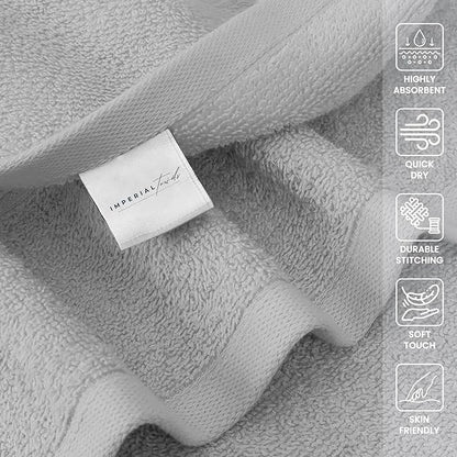Hand Towels (Pack of 24) Grey Economy Salon Towels - 100% Cotton Spa Towel – 16 x 26 Inches Highly Absorbable, Facial Gym Towel, Hair Towels Face Towel Bulk