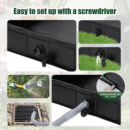 Camping Shower Tent Floor Base | Shower Base | Sshower Tent Basse with Drain Hose | Privacy Outdoor Waterproof Sshower Basse | Portable Camping Pan Lib