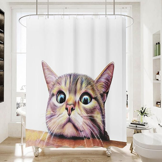 Bohemian Shower Curtain, Boho Floral Print Water Repellent Polyester Fabric for Bathroom Decor, 72×72 Inch Standard Size with 12 Hooks, Also as Room Divider