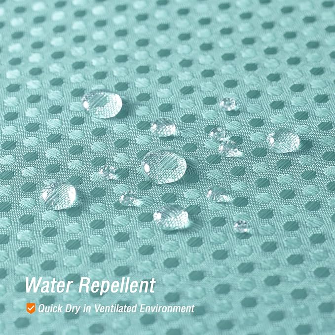 Gibelle Long Shower Curtain 72 x 78, Tall Waffle Weave Textured Fabric Shower Curtain for Bathroom, Water Repellent, Machine Washable, Teal