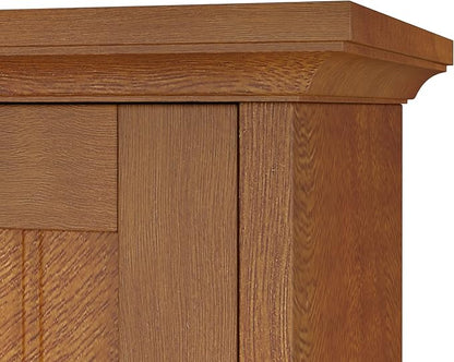 ChooChoo Bathroom Wall Cabinet, Over The Toilet Space Saver Storage Cabinet, Medicine Cabinet with 2 Door and Adjustable Shelves, Cupboard, Rustic