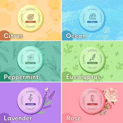 6 Pack Shower Steamers Aromatherapy, Stocking Stuffers for Women Men, Birthday Gifts for Her, Christmas White Elephant Gifts for Mom Adults Teen, Relaxation Self Care Natural Essential Oil