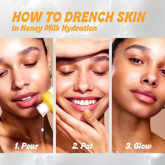 Farmacy Hydrating Essence - Hydrating Honey Milk Toner + Facial Essence to Soothe, Moisturize and Strengthen Skin Barrier - Preps Complexion for Skincare Products or Makeup Application (10ml)