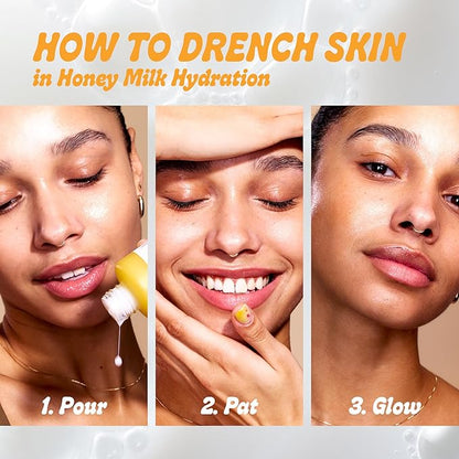 Farmacy Hydrating Essence - Hydrating Honey Milk Toner + Facial Essence to Soothe, Moisturize and Strengthen Skin Barrier - Preps Complexion for Skincare Products or Makeup Application (10ml)