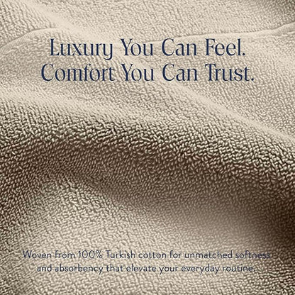 Brooklinen Super-Plush Turkish Cotton Bath Towels - Set of 4 - Cotton, 820 GSM, Highly Absorbent, Machine Washable, Perfect for Home & Bathroom (30" x 58", Driftwood)