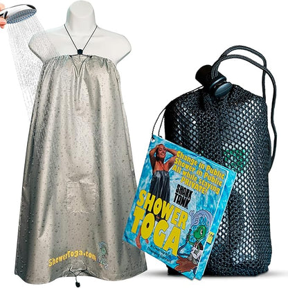 Shower Toga - Wearable Shower Garment, Privacy RV & Camping Shower, Surf Poncho, Shower Tent, or Portable Changing Room