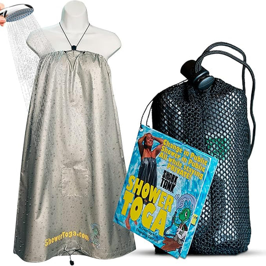 Shower Toga - Wearable Shower Garment, Privacy RV & Camping Shower, Surf Poncho, Shower Tent, or Portable Changing Room