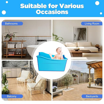 Large Size Portable Ice Bath Tub, Both at Home and On The Go for Toddler Teenager Twins Pets and Small Adults