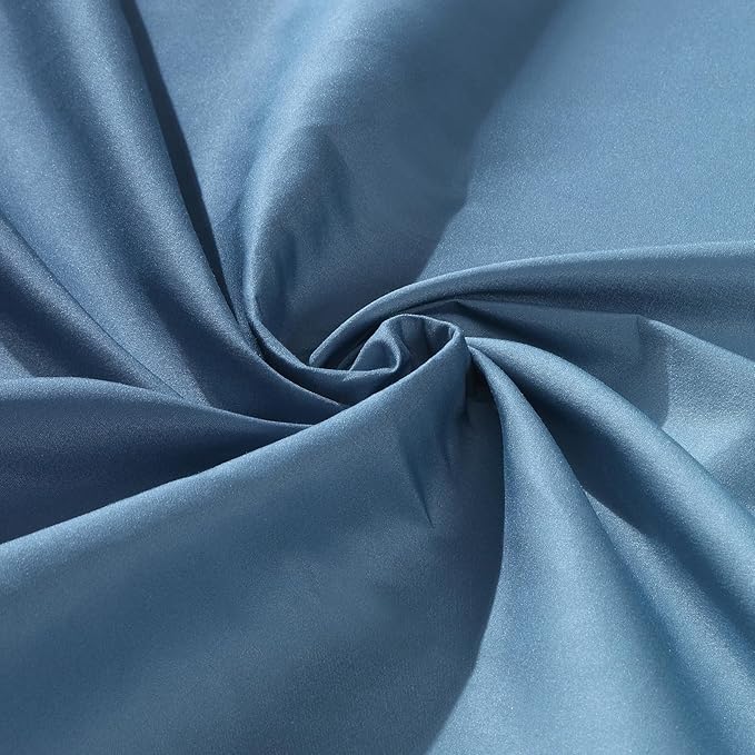 Extra Wide Fabric Shower Curtain, Blue Ombre Waterproof Around Shower Curtains for Bathroom, Microfiber Cloth Wide Bath Curtains, 108" W x 72" H