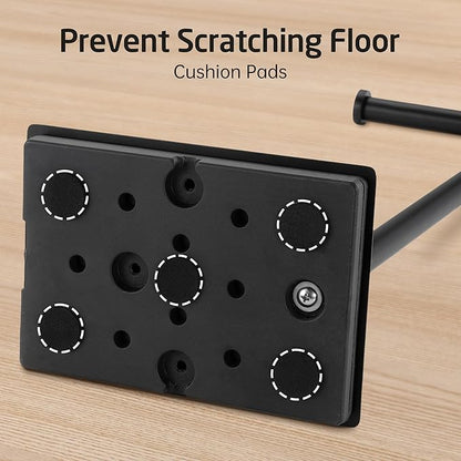 KES Black Toilet Paper Holder Stand Bathroom Freestanding Toilet Tissue Paper Roll Holder, 20" H SUS304 Stainless Steel Rustproof Weighted Base Matte Black, BPH286S1A-BK