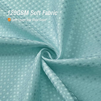 Gibelle Teal Shower Curtain, Waffle Weave Textured Fabric Shower Curtain for Bathroom - Soft Cloth & Hotel Spa Luxury, Water Repellent, Machine Washable, 72X72, Teal