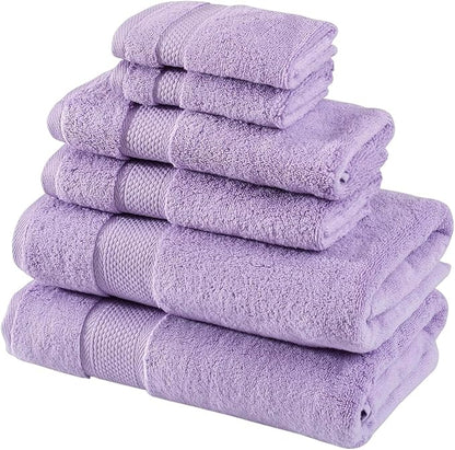 BAGNO MILANO Turkish Towels, Ultra Soft, Plush Luxury Turkih Cotton Bath Towels, Quick Dry Towel Set Made in Turkey (Lavender Purple, 2 Pcs Bath Towel Set)