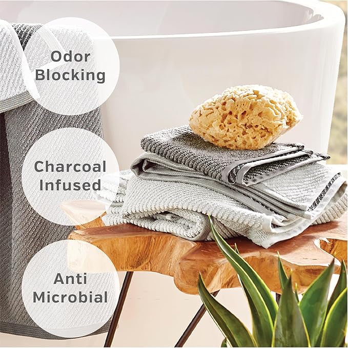 Wellbe 4-Piece Towel Set - Quick Dry, Absorbent, Soft, 2 Bath, 2 Hand, White