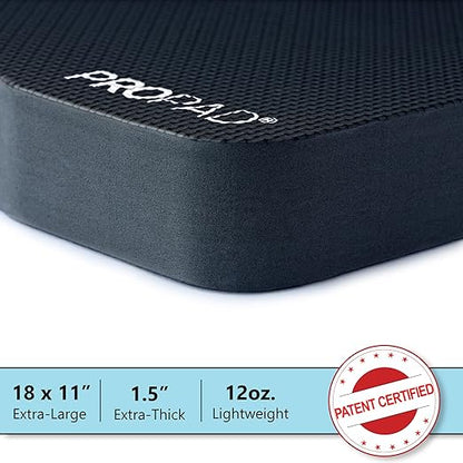 Thick Kneeling Pad, Garden Kneeler for Gardening, Bath Kneeler for Baby Bath, Kneeling Mat for Exercise & Yoga, Knee Pad for Work, Floor Foam Pad, Extra Large (XL) 18 x 11 x 1.5 Inches, Black