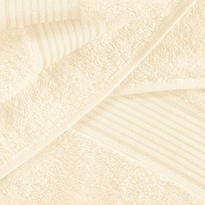 Elvana Home Cotton 2 Pack Oversized Bath Towel Set 28x55 inches, Large Bath Towels, Ultra Absorbant Compact Quickdry & Lightweight Towel, Ideal for Gym Travel Camp Pool - Ivory