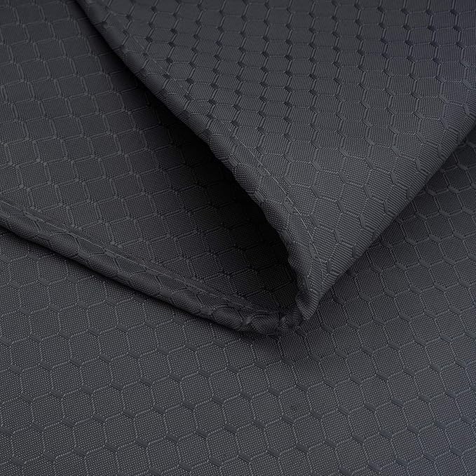 AooHome 72x75 Inch Waffle Weave Shower Curtain, Dark Grey Fabric Durable Bathroom Curtain with Hooks, Weighted Hem, Heavy Duty, Water Repellent