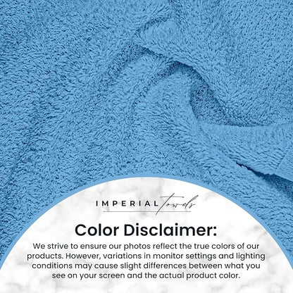 Hand Towels (Pack of 24) Light Blue Economy Towels Salon Towels - 100% Cotton Spa Towel – 16 x 27 Inches Highly Absorbable, Facial, Gym, Hair, Face Towels Bulk