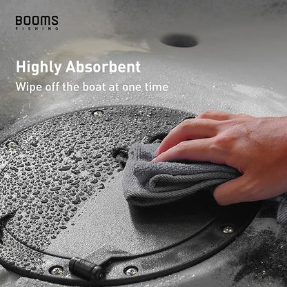 Booms Fishing B0T Microfiber Fishing Towel with Clip, 3 Pack Gray
