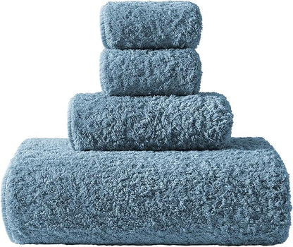 REDKISS Ultra-Plush Bath Towel Set - 900GSM Premium Thick Cotton for Bathroom & Spa, Super Absorbent Quick-Dry Bath Sheets with No Pilling (4-Piece Set for Adults, Luxury Hotel & Home Use)-Ink Blue