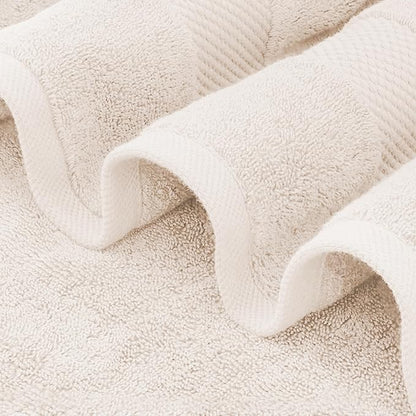Delara 100% Organic Cotton Towels 650 GSM Plush Feather Touch Quick Dry Hand Towel, Pack of 6 GOTS Certified, Oeko-Tex Green Certified, Organic Cotton Hand Towel, 20"X30"