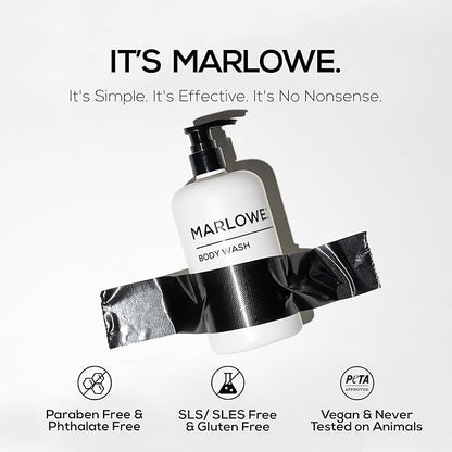 MARLOWE. No. 103 Body Wash 16 oz Pump, Original, Energizing & Refreshing Shower Gel with Willow Bark & Green Tea Extracts, Cleanses, Moisturizes, Smooths & Nourishes, Fresh Pine & Agarwood Scent