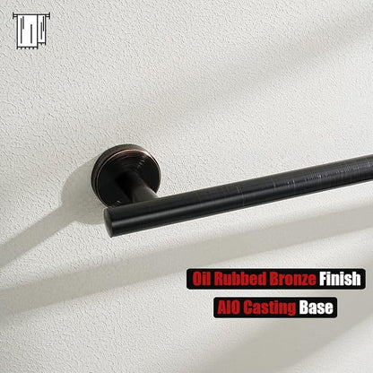 JQK Oil Rubbed Bronze Towel Bar, 12 Inch 304 Stainless Steel Thicken 0.8mm Towel Rack Bathroom, Towel Holder Wall Mount, Useable Length 9 Inch, TB110L9-ORB