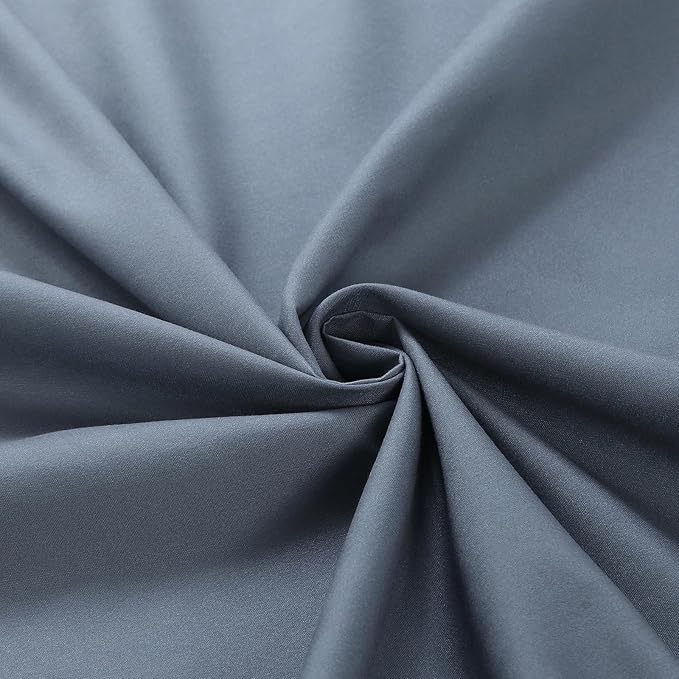 Extra Wide Fabric Shower Curtain, Grey Ombre Waterproof Around Shower Curtains for Bathroom, Microfiber Cloth Wide Bath Curtains, 108" W x 72" H