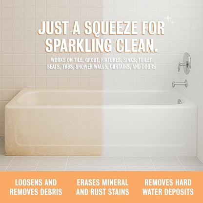 Rebel Green Neat and Tidy Tub & Tile Bathroom Cleaner Spray - Chamomile Orange Blossom Scent - Plant-Based Formula for Showers, Sinks, Tubs, Toilets, and Tile - 24 fl oz - 2 Pack