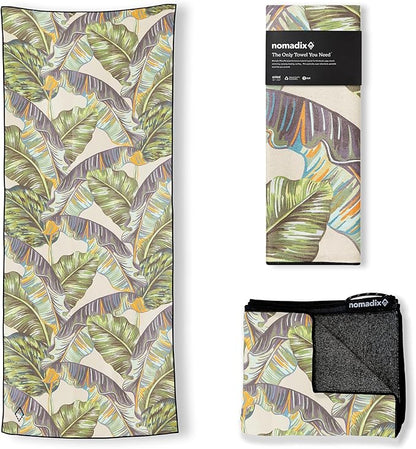 Nomadix Original Towel - Perfect for Beach, Pool, Travel, Camping, Yoga - Made with Recycled Materials - Super Absorbent - Sand Resistant - Banana Leaf Green - 72.5x30