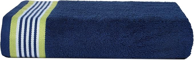 CASA COPENHAGEN He & She 2 Pieces Large Bath Sheet Set- Violet Indigo + Teal Green, 550 GSM, Designed in Denmark Made of Soft Egyptian Cotton for Bathroom, Kitchen & Shower
