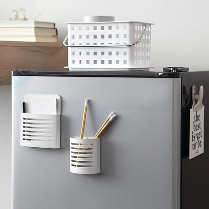 iDesign Shower Caddy Basket with Handle for Bathroom or Dorm - Set of 3 - White - Made in USA