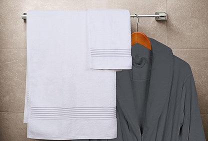 Utopia Towels 8 Piece Premium Towel Set, 2 Bath, 2 Hand, and 4 Washcloths, 100% Ring Spun Cotton, Highly Absorbent Towels for Bathroom, Sports, and Hotel, White
