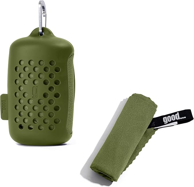 Quick Dry Towel - Super Absorbent Fast Drying - Travel, Camping, Gym & Sports - Army Green Nanofiber